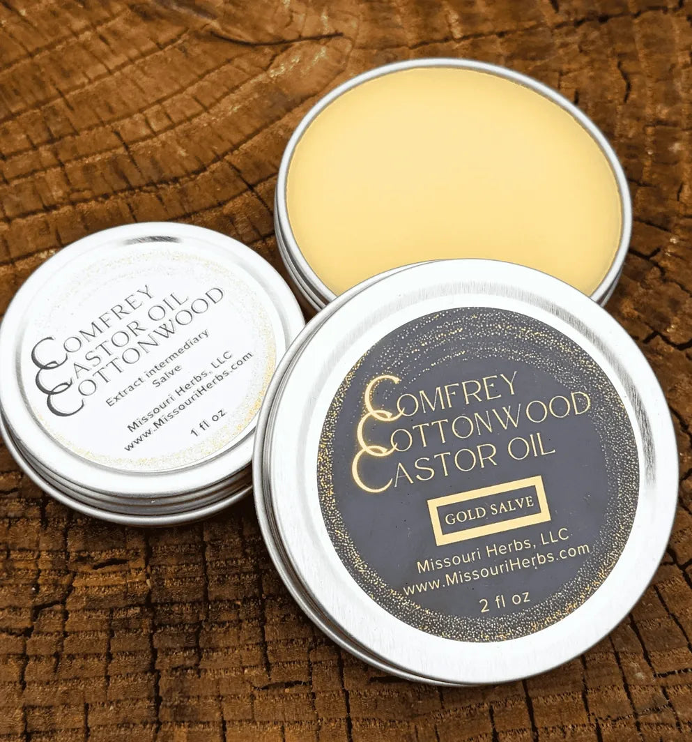 Comfrey & Cottonwood Bud Salve – Topical Pain Relief & Injury Recovery Missouri Herbs. 
