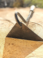 Dutch Weeder, Right or Left Handed by Homestead Iron in the shadows close up to head. 
