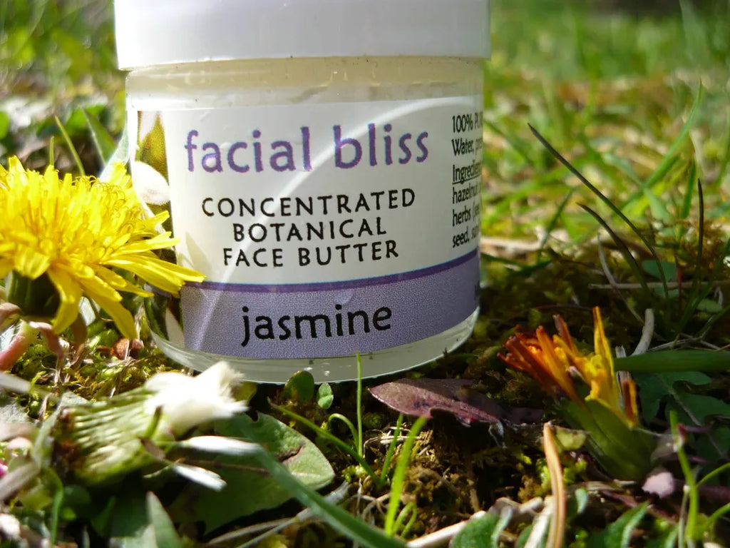 Facial Bliss, Jasmine ~ All natural face butter Missouri Herbs with dandelion flower. 