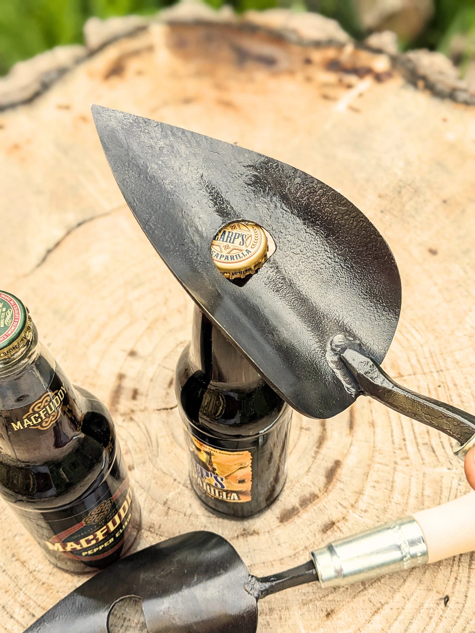 Large Trowel Bottle Opener Homestead Iron opening bottle of old fashioned root beer