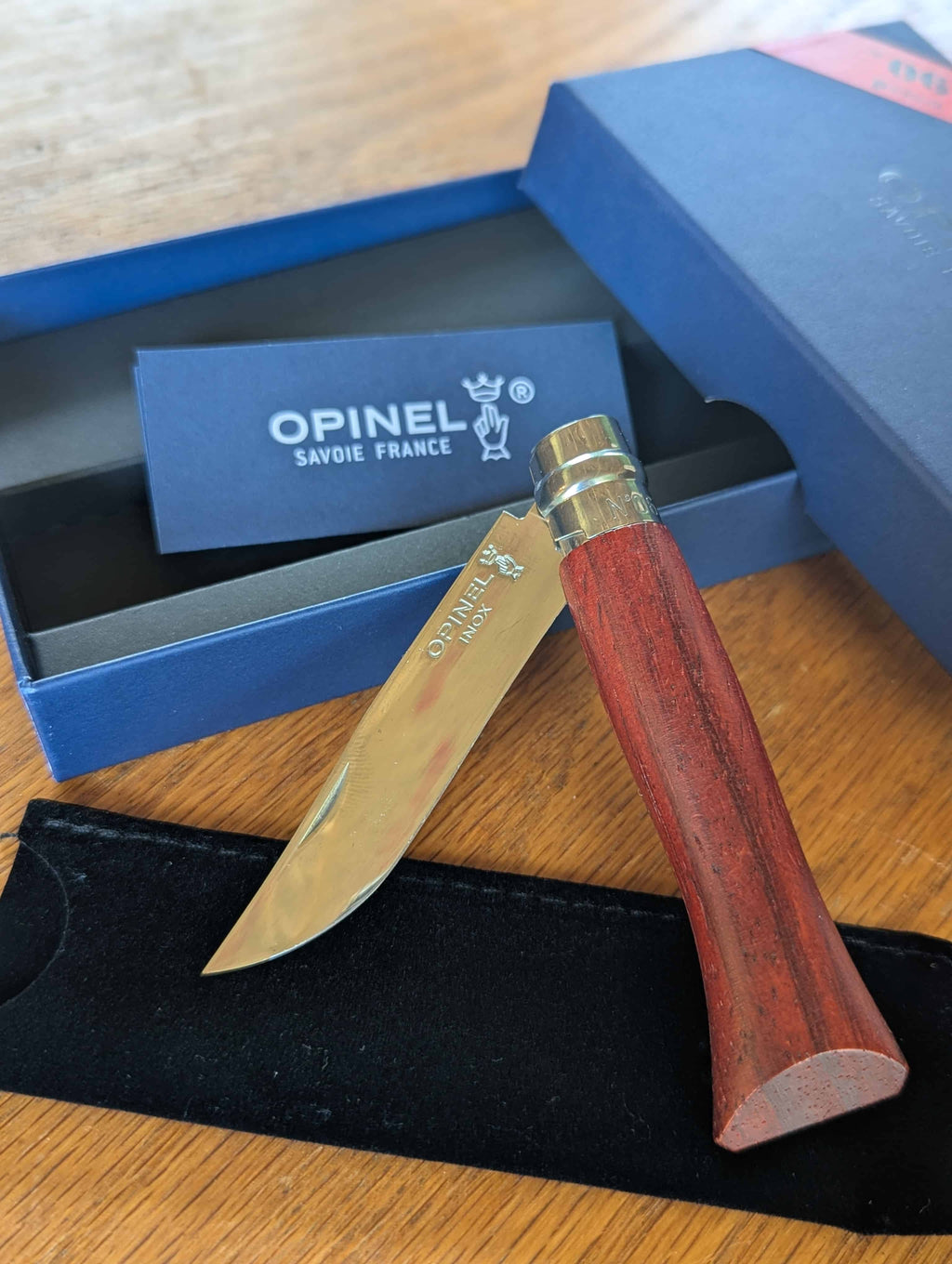 Opinel #6 Padouk Polished Stainless Steel Folding Knife