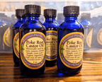 Poke Root Castor Oil – Organic Herbal Infusion Liquid Extract cobalt blue jars