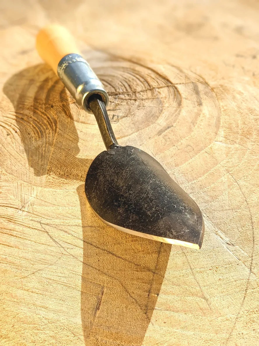Potting Trowel, Hand Forged Garden Tool Homestead Iron upside down sharp tip