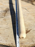 Scuffle Weeder, Hand Forged Garden Tool, Long Handle with measuring tape showing 68".