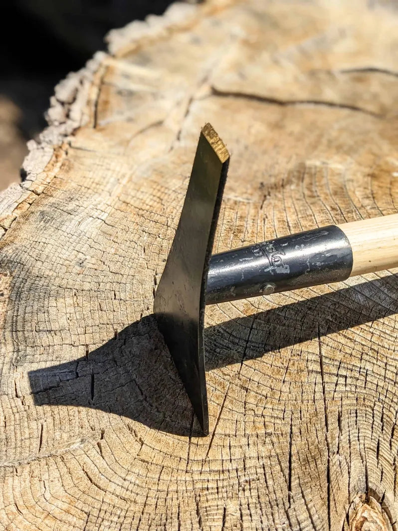 Strawberry Precision Hoe, Hand Forged Double Headed Long Handle Tool Homestead Iron.