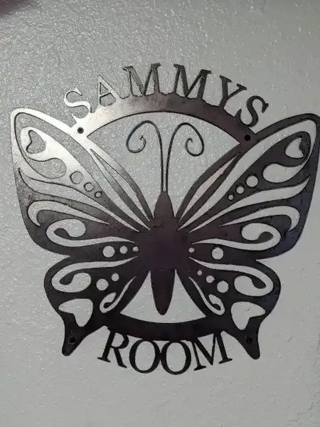 custom steel butterfly sign Homestead Iron